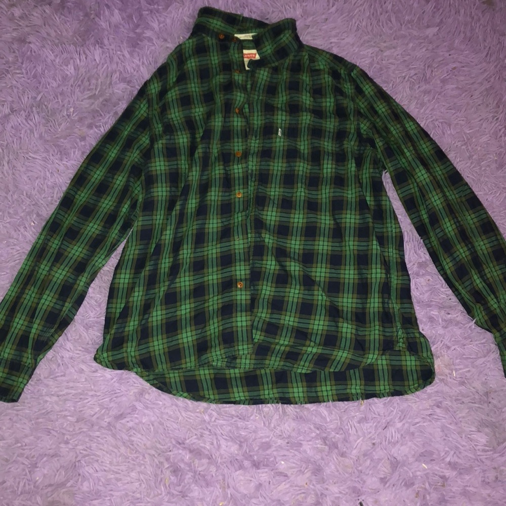 Green plaid flannel
